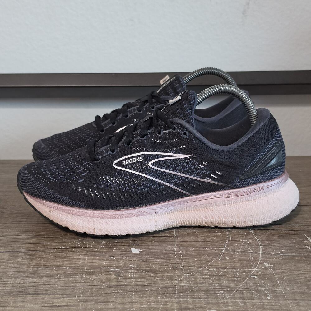 Brooks Glycerin 19 Women's Athletic Running Shoes Sneakers Size 8.5 Wide Black